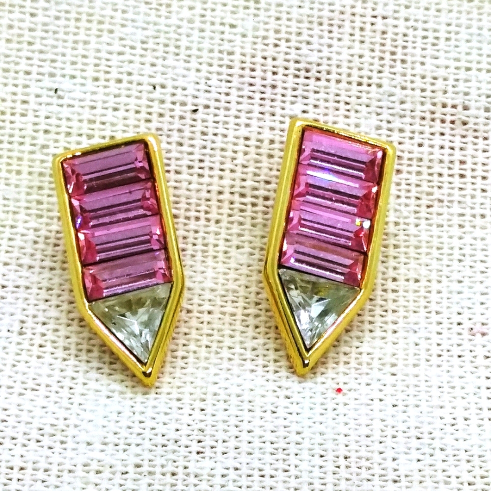 Monet Swarovski Stud Earrings